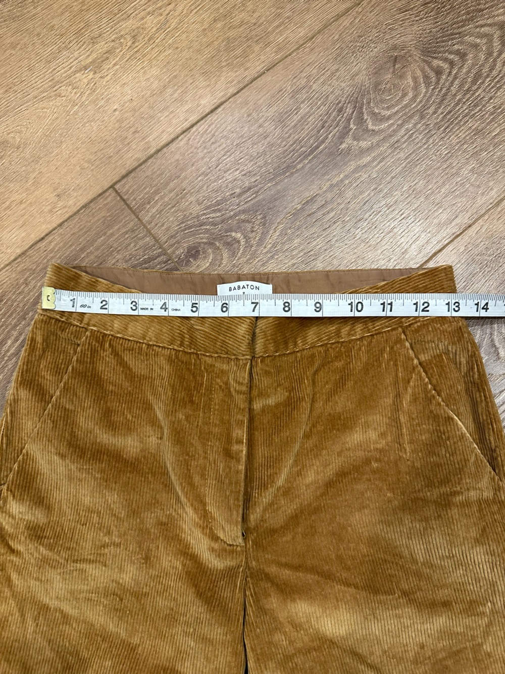 Babaton Corduroy Wide-Leg Pants in Camel size 2 - Picture 4 of 12